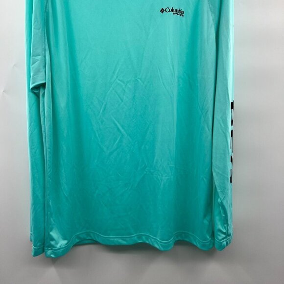 Columbia Men's Active Long Sleeve Tee Turquoise Size Large - Picture 2 of 8